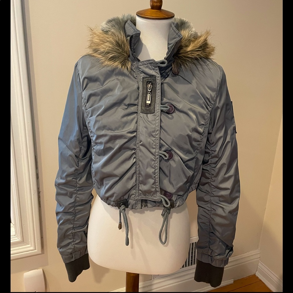 Cropped Winter Jacket w/ Fur Hood